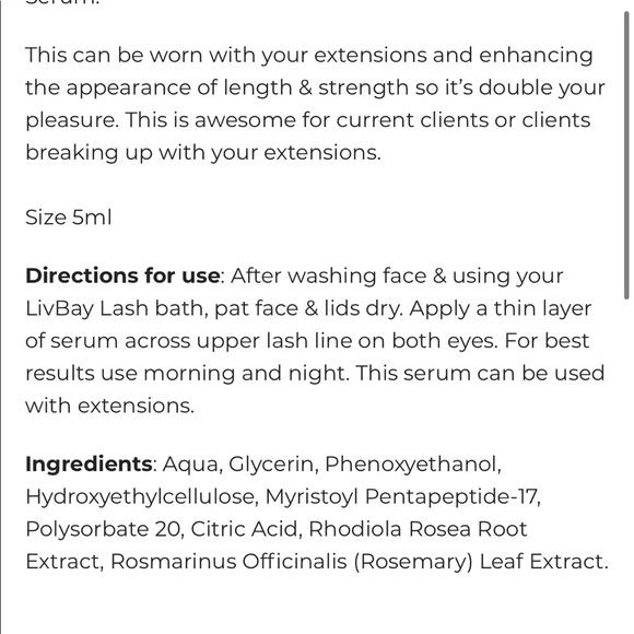 LivBay + EyeLash Serum - Picture 3 of 3